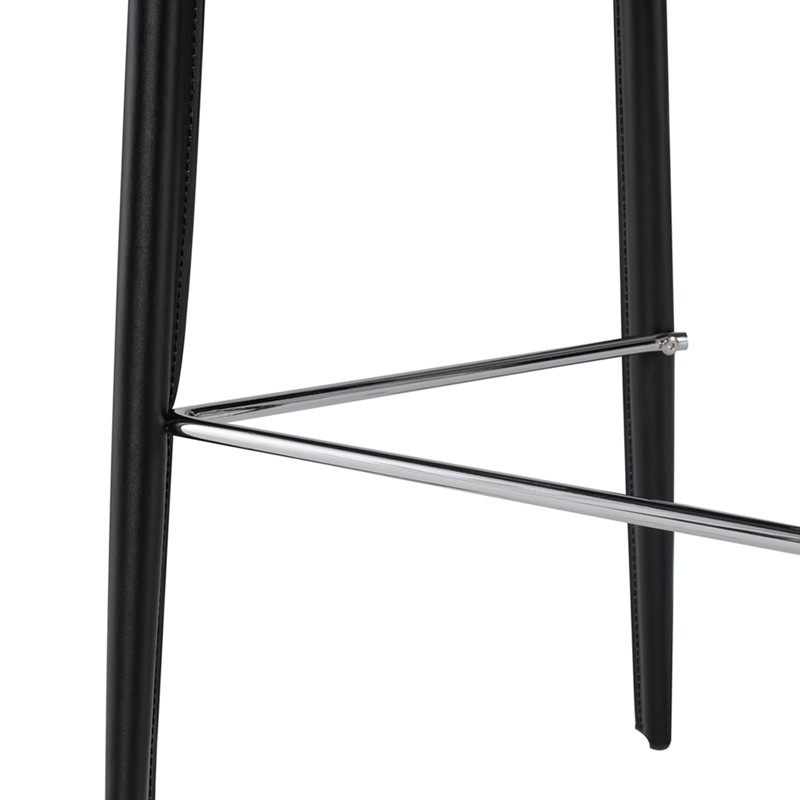 DLTH1888-A65 #Modern High Bar stool Backrest Saddle Leather Chair With Metal Frame