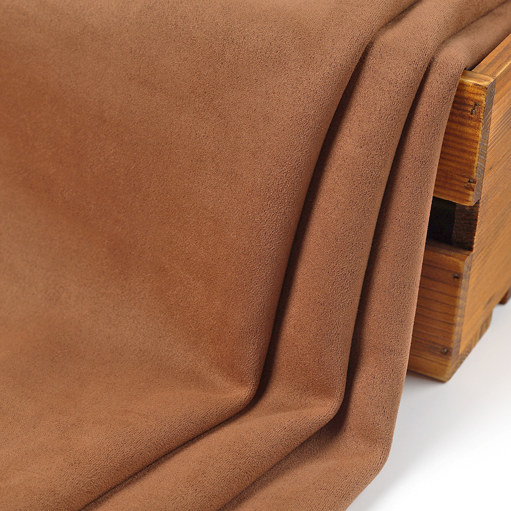 Heavy Weight Scuba Suede Fabric Faux Leather Micro Knitted Polyester Plain Dyed Fur Fabric for Sofa Shoes Cushion Pillow Bag