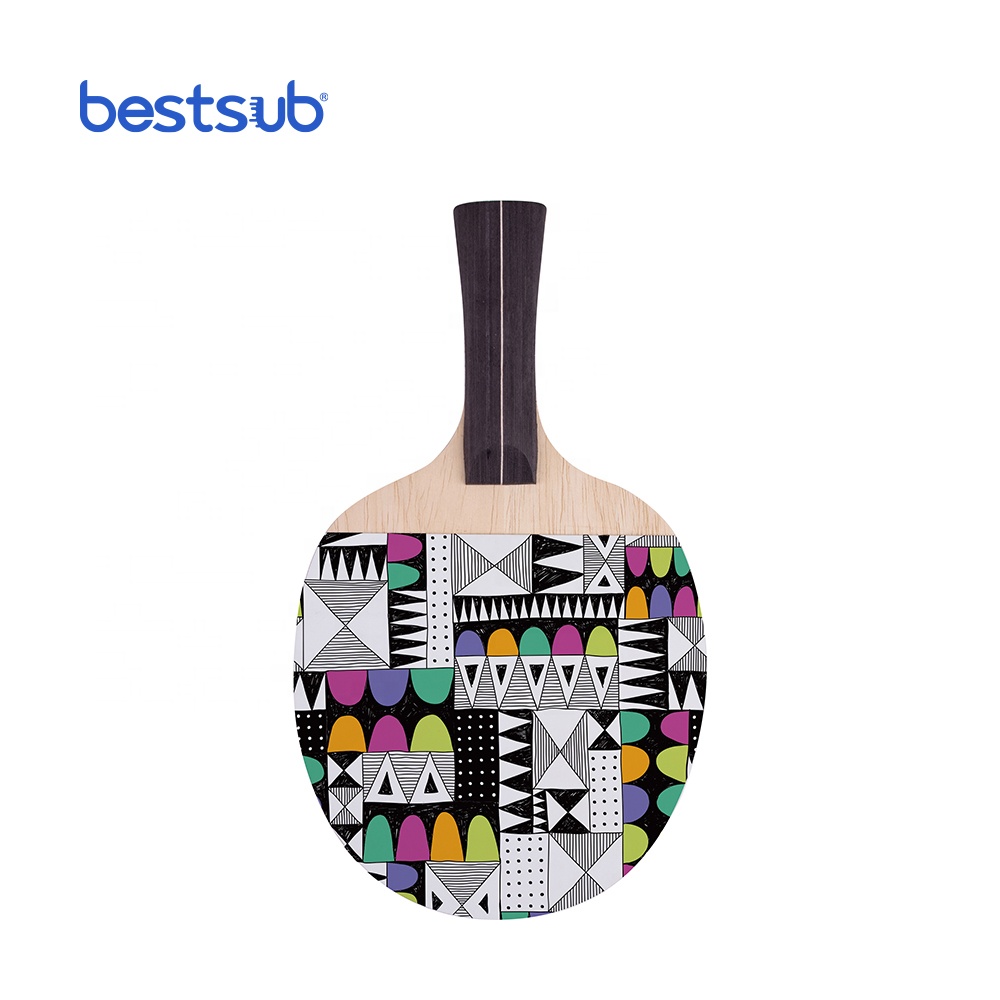 BestSub Wholesale Custom Sublimation Blanks Sublimatable Pingpong Racket (per piece) PPB-R