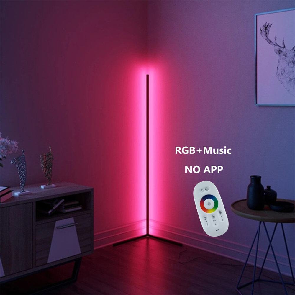 Минималистичная RGB светодиодная угловая Напольная Лампа, современная спальня, нордическая, дистанционное управление музыкой, вертикальная, меняющая цвет