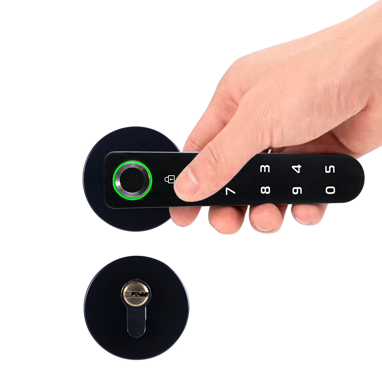 New Design Fingerprint And Password Smart Door Lock With Key
