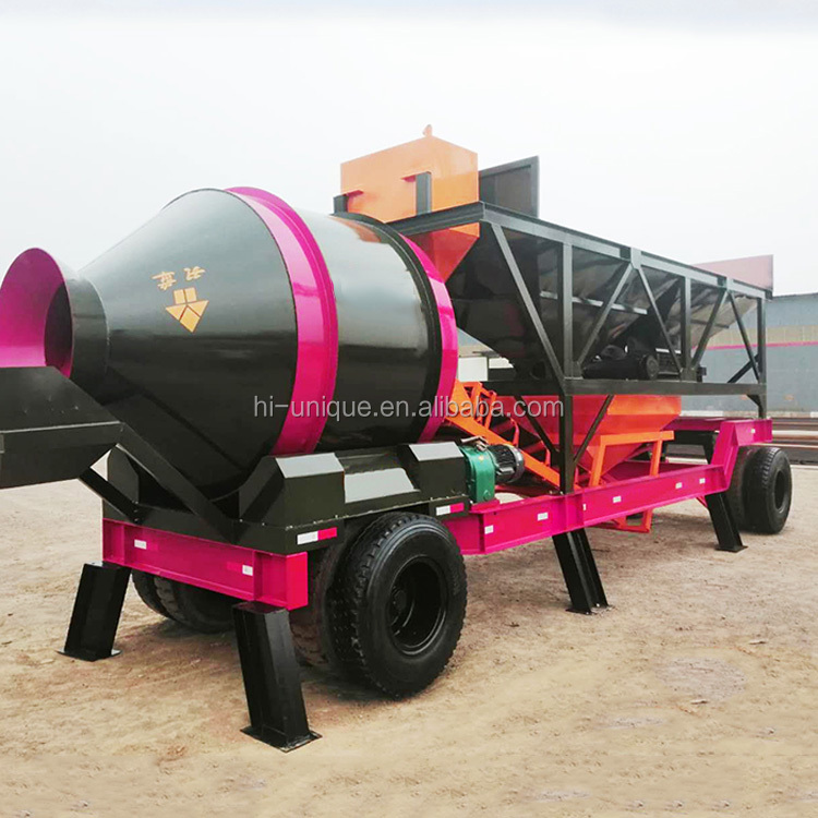 Automatic small ready mix mobile machine concrete mixer plant price for sale