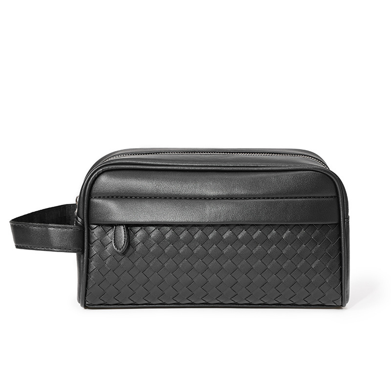 Wholesale Large Capacity Travel Cosmetic Bag Custom Logo Men's PU Leather Makeup Luxury Storage Bags For Cosmetics With Handle