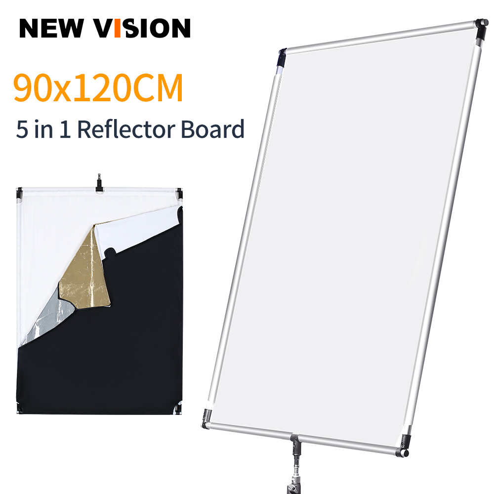 90x120 см 35in x 47in солнце Маскировочная Сетка Большой 5in1 черный цвет; Серебристый цвет; Золотистый цвет; Белая насадка для рассеивания света Отражатель из алюминиевого сплава рамка для фотографии