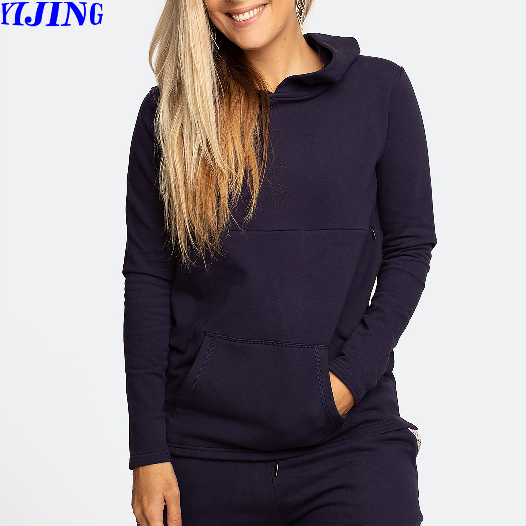 Womens Nursing Hoodie Long Sleeves Sweatshirt Breastfeeding Hoodies With Horizontal Zips In Front Casual Clothes