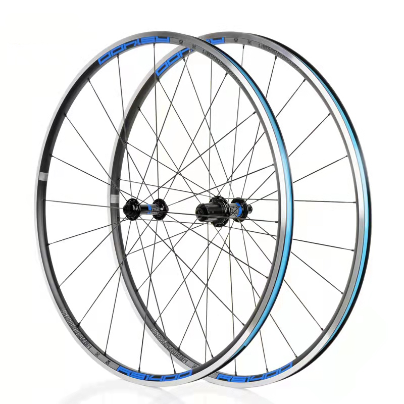 Комплект колес KOOZER RS1400 700C для дорожного велосипеда, комплект передних 2 и задних 4 подшипников, 4 когти, 48 т, 21 мм, плоские спицевые колеса