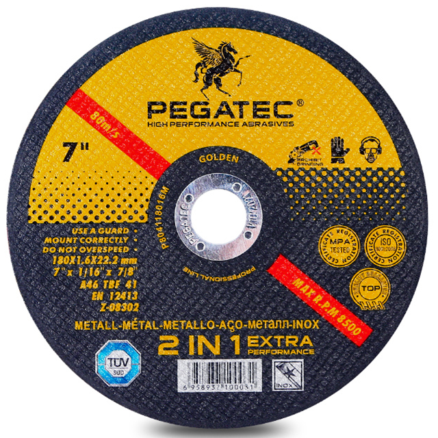 7 "180x1,6x22 мм T41 Pegatec Сверхтонкий режущий диск для металла