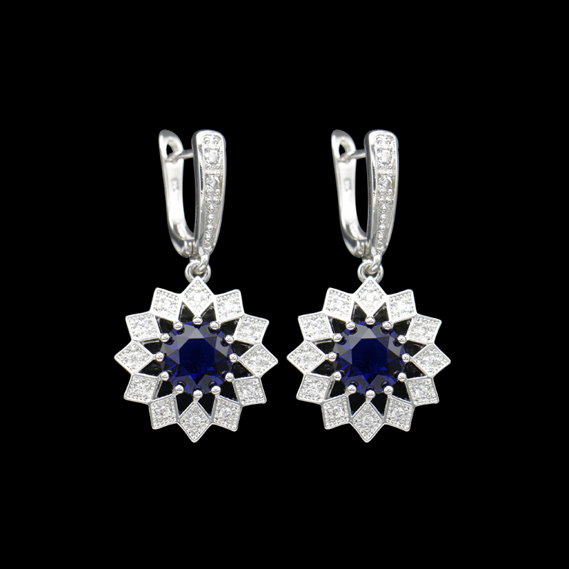 Earrings Set Fashion Jewelry Earrings 925 Sterling Silver for Women Gift Zircon Party Wedding Origin
