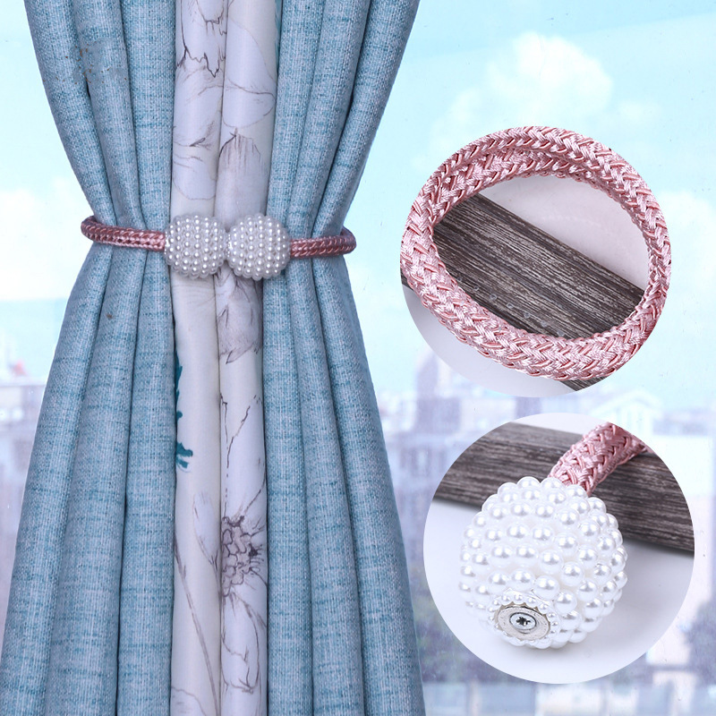 Pearl Magnetic Curtain Clip Curtain Holders Tieback Buckle Clips Hanging Ball Buckle Tie Back Curtain Home Accessories
