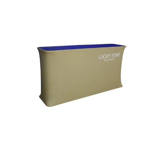 Popular Trade Show Booth Advertising Tension Fabric Folding Reception Counter,Premium Expo Events Rectangular Table Display