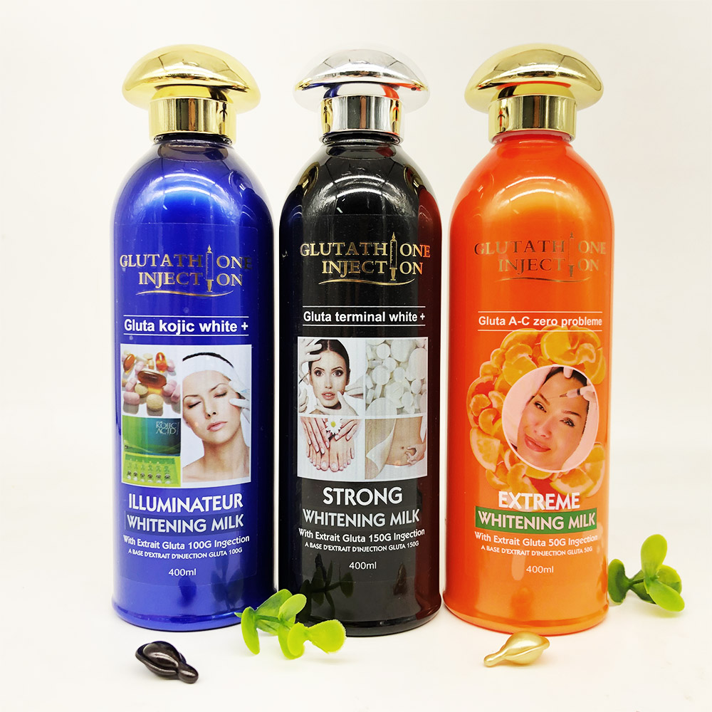 Отбеливающее молочко для инъекций Glutathio, глюта Kojic Terminal White + Strong, экстремальное освещение, лосьон для тела 400 мл