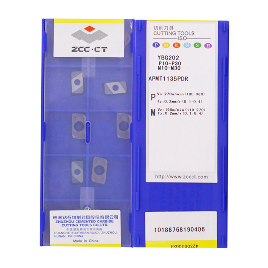ZCC.CT APMT1135PDR YBG202/APMT160408PDER YBG202/APMT1135PDR YBG205/APMT160408PDER YBG205 карбидные вставки