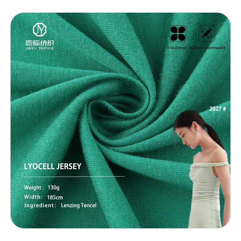 Hot-selling lyocell jersey environmentally friendly recycled T-shirt fabric for women's dresses in the US market