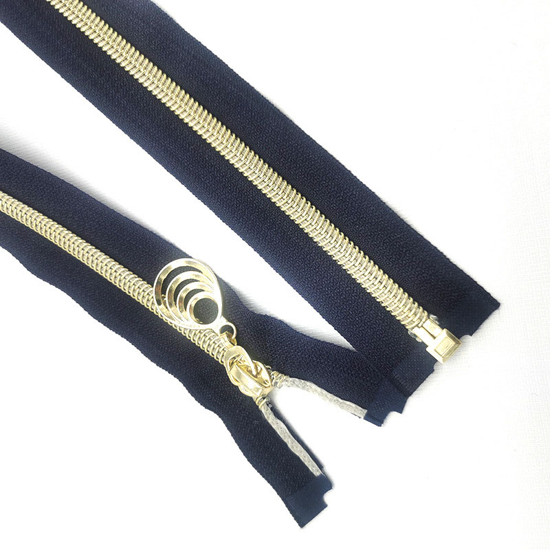 gold-tooth silver-tooth nylon zipper iron insert open-end zipper foreign trade tooling coat zipper No.5
