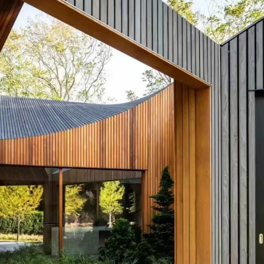 Hot Sell Outdoor Wall Cladding Exterior Cladding Siding Wood Houses Outdoor Wpc Fluted Wall Panel Mount Wpc Cladding Wall Panel