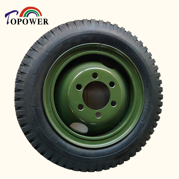 military bulletproof tires rubber spongy solid wheel 6.50-20 8PR