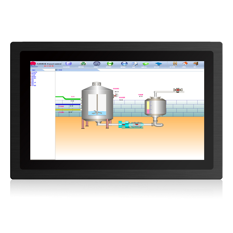 Touchthink open frame alloy aluminum 15.6 inch embedded industrial non-touch monitor with integrated media player