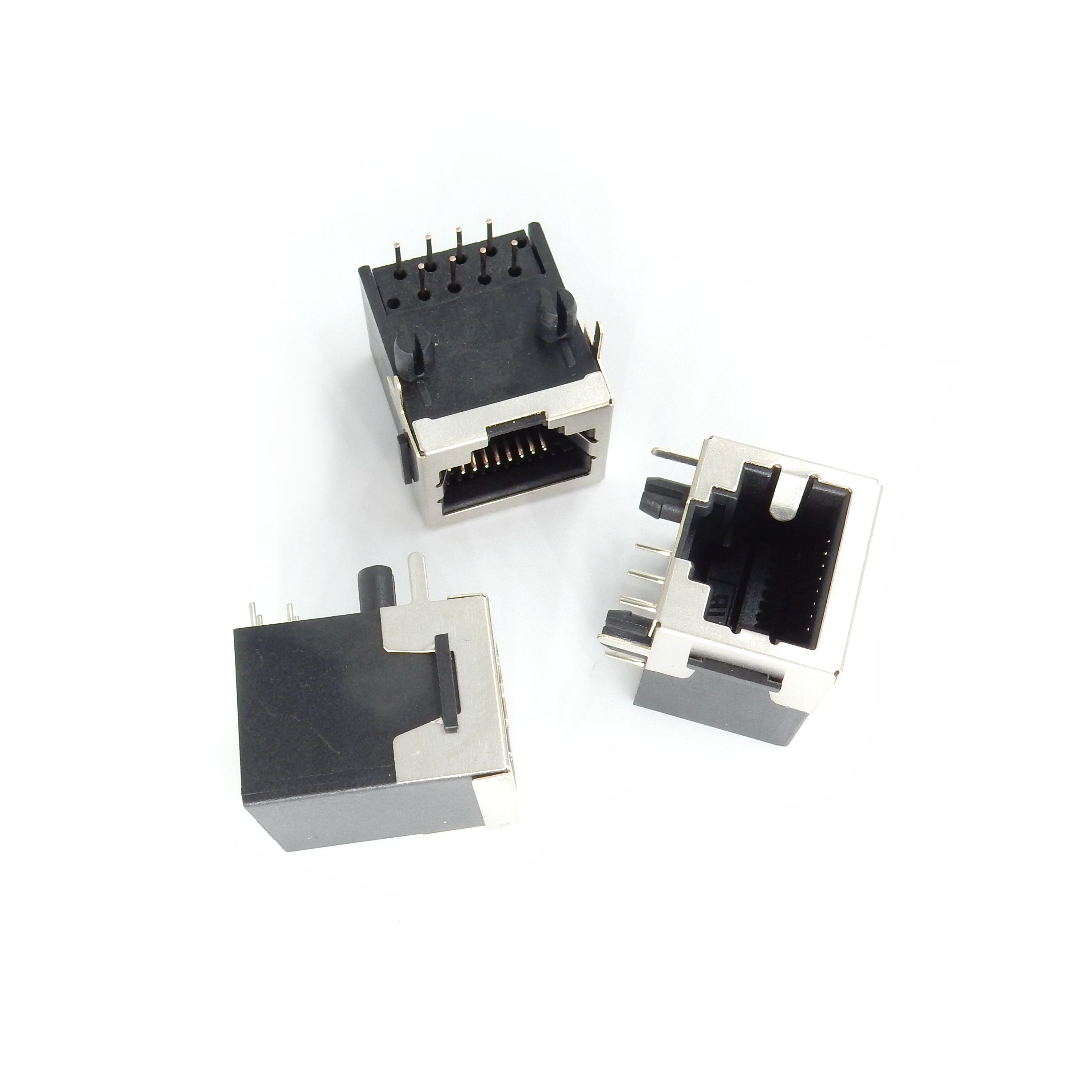 Половина медь в виде ракушки 8P8C-5812 RJ45 разъем Половина Щит сетевой разъем согнуты 90 градусов Кристалл головы