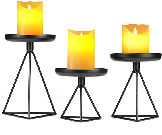 Candle Holder Candlestick Holders for Home Decor Wedding Dinning Party Metal Geometric Pillar Candle Stand Fits Candles