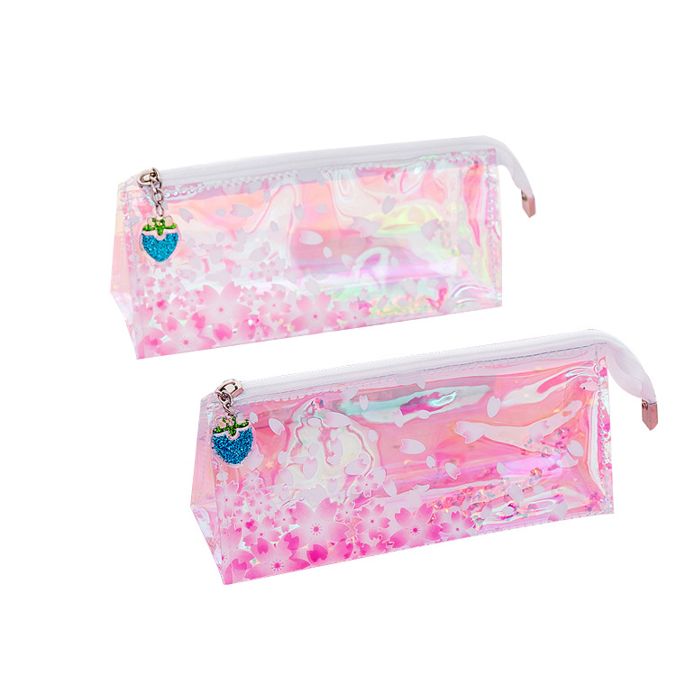 Cute design Transparent Reflective Laser Bright Pen Case