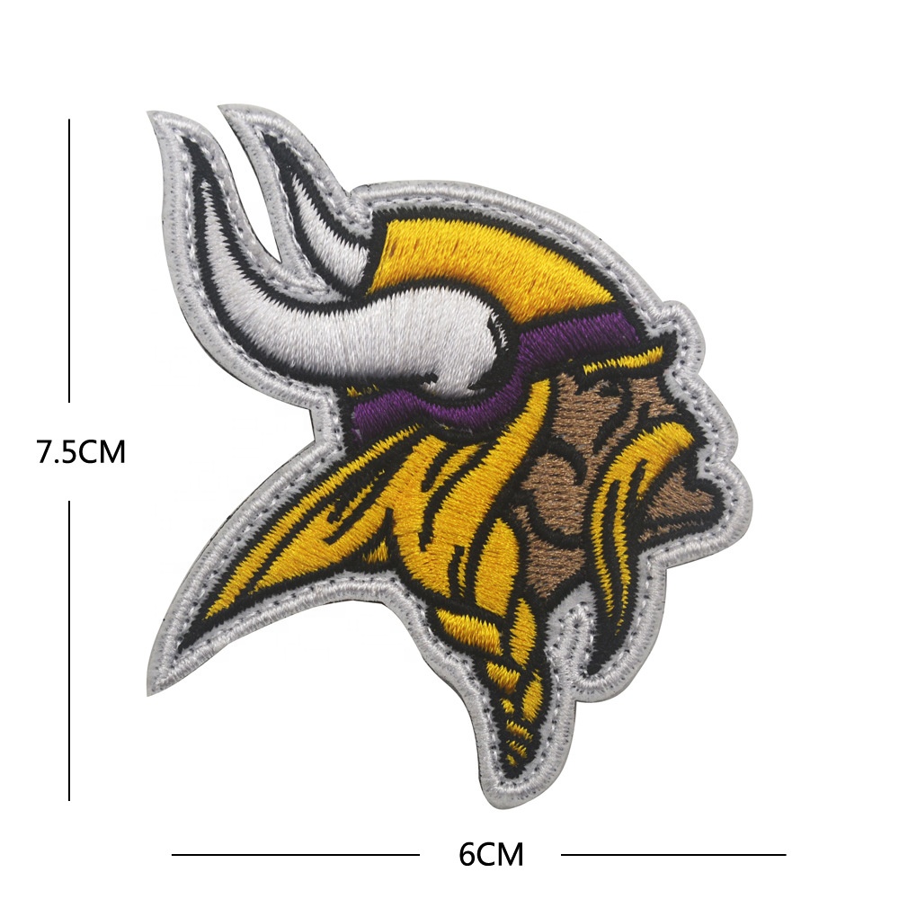 Высококачественные нашивки с вышивкой футбольной команды Minnesota Viking s, спортивные нашивки с американским флагом для шляпы, сумки, ткани