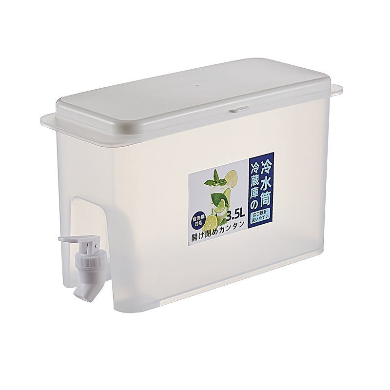 Come with a tap water cooler for lemonade and fruit drinks and a refrigerator in a plastic household bucket
