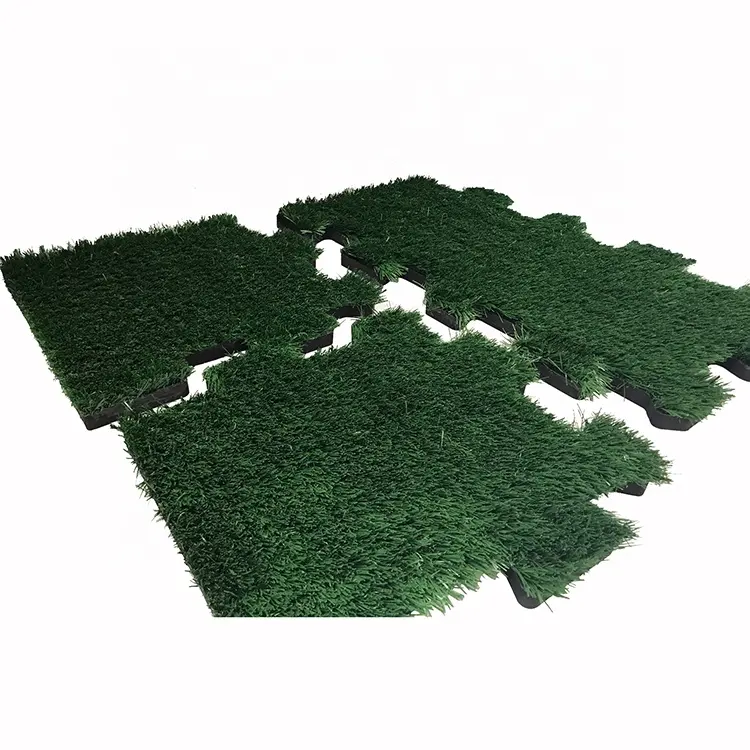 8 years warranty modular artificial grass turf tile indoor outdoor seamless portable artificial grass interlocking floor panels
