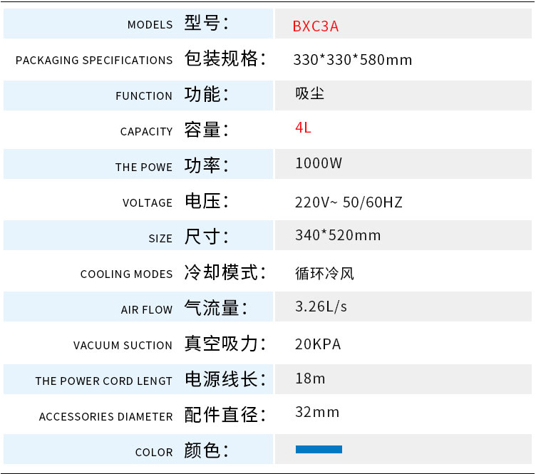 Backpack Vacuum Cleaner Use For Hotel/office/floor Cleaning 4L 1000W