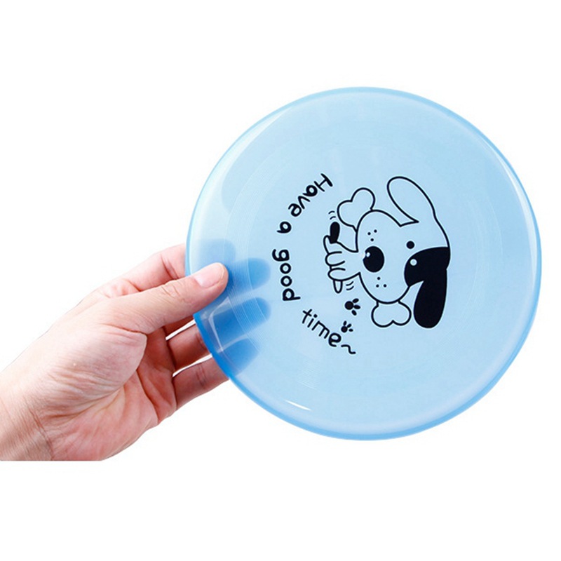 Pet training supplies wholesale small and medium dog training plastic toy dog flying pan cute cartoon series