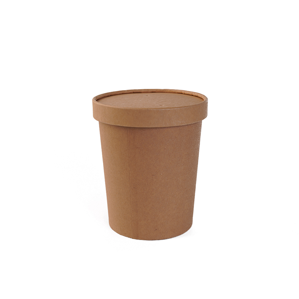 Style Hot Sale Factory Directly Produce Microwave Printed Disposable Take Away Kraft Paper Soup Cup