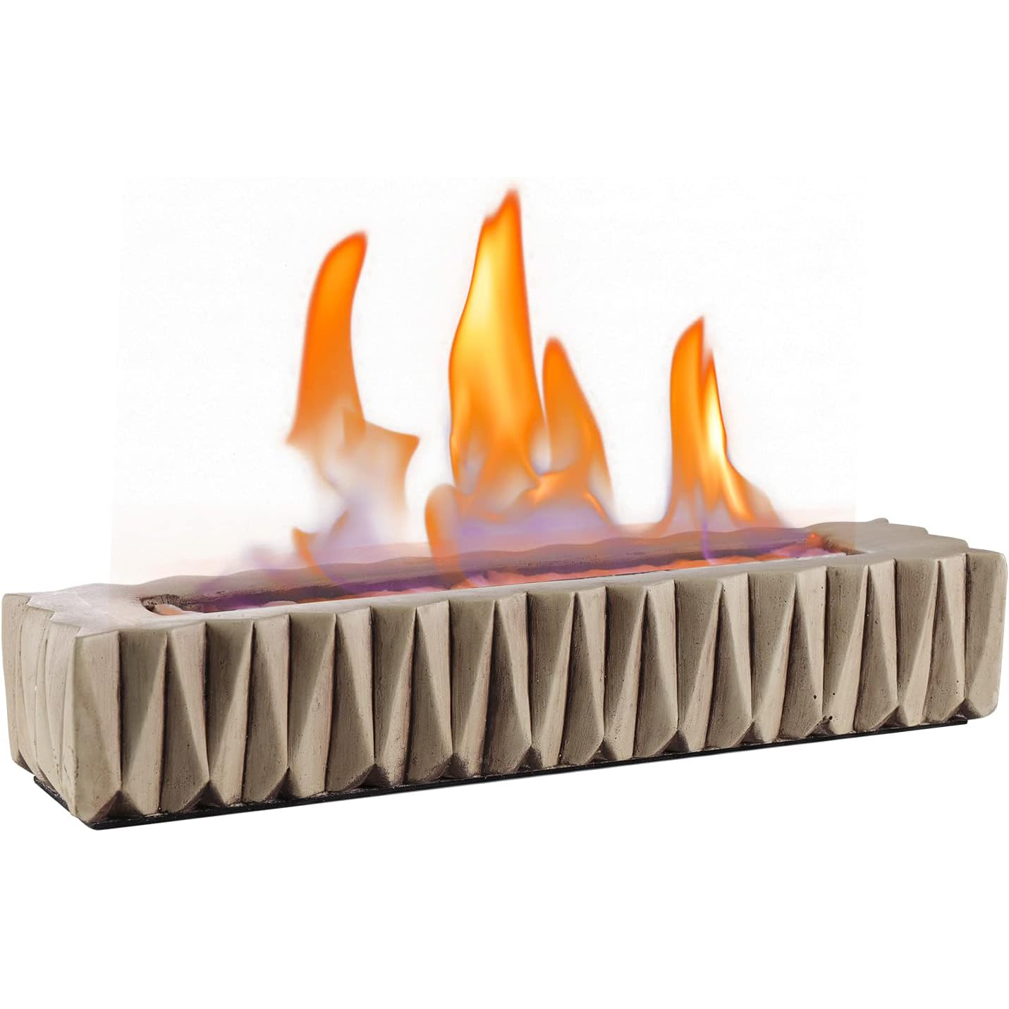 Rectangular Shape Outdoor Freestanding Concrete Fire Pit Smokeless Portable Alcohol Bio Ethanol Fireplace