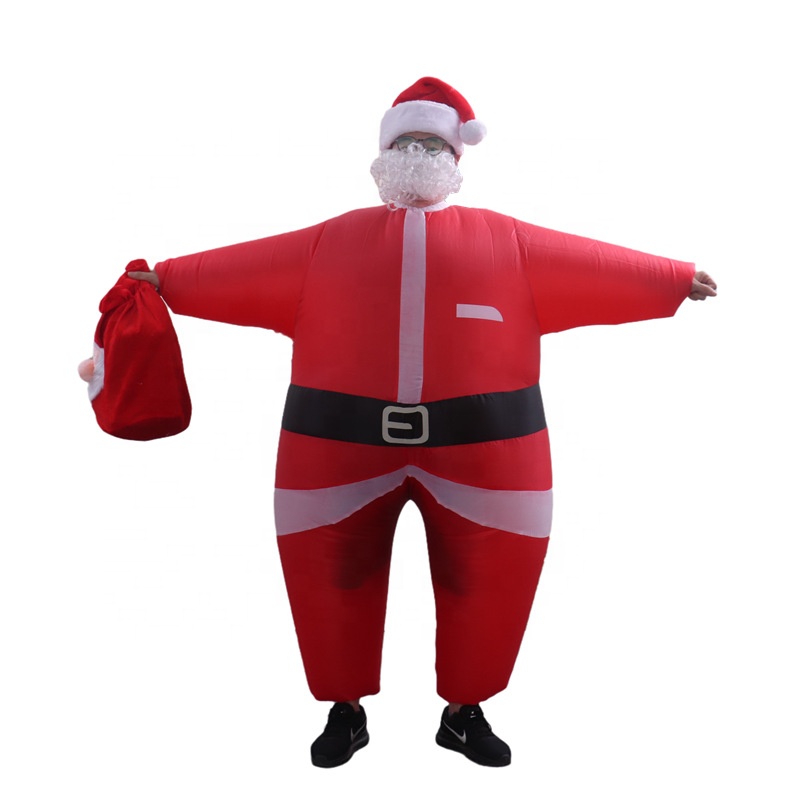 ZIXU Adult Size Christmas Inflatable Costume Giant Blow Up Xmas Holiday Cosplay Funny Clothing