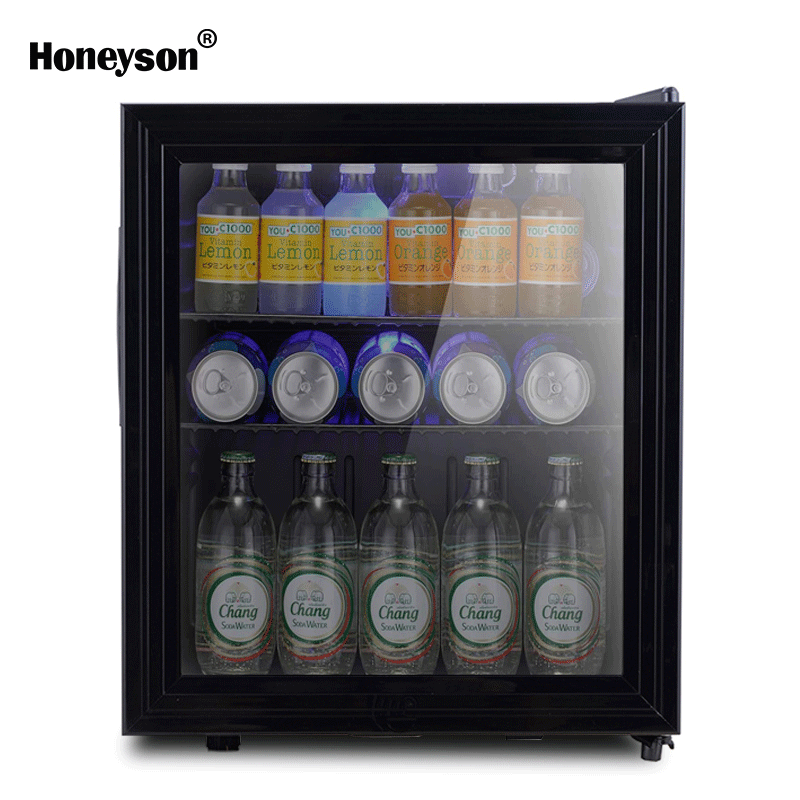 Горячее предложение Honeyson 42L стеклянная дверь для безалкогольных напитков мини-холодильник для номера в отеле