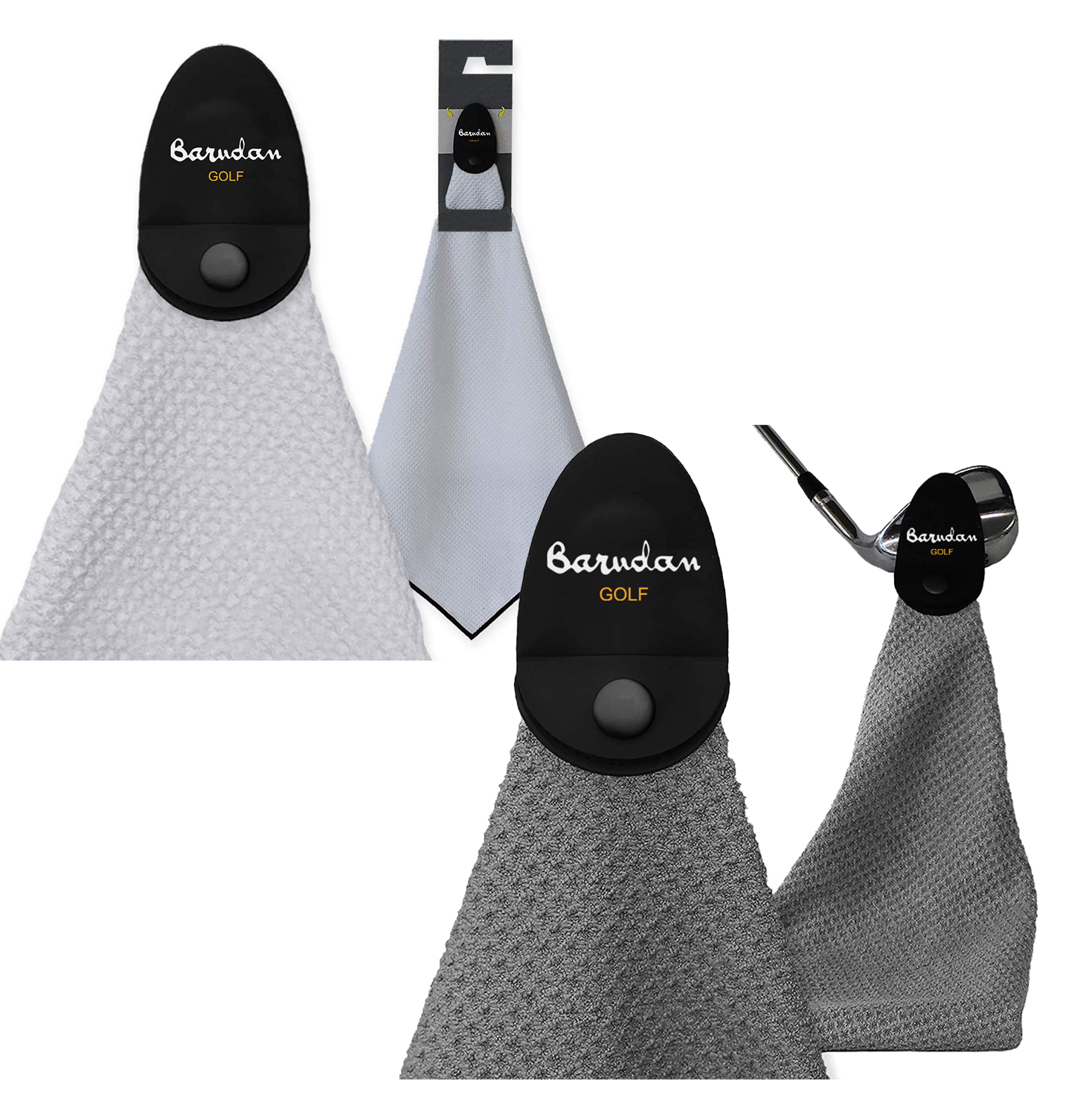 Amazon Hot Sale Golf Towel with Magnet Golf Towel Magnetic Microfiber for Strong Hold to Golf Carts or Clubs