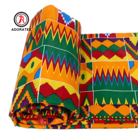 Горячая Распродажа, полиэфирная ткань, африканская ткань kente