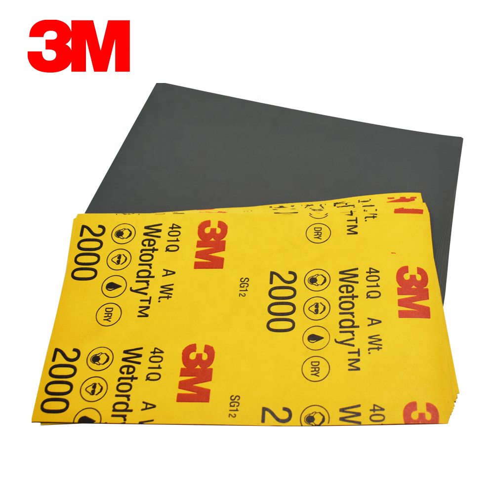 3M 401Q влагостойкая абразивная бумага, наждачная бумага для красоты, абразивная бумага для автомобильной краски