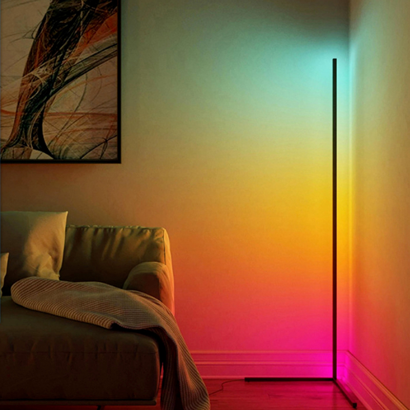 12 Watt RGB RGBW Magic Color Changing IR Remote Phone APP Control ifi Smart LED Corner Floor Lamp For Anchor Live Broadcast