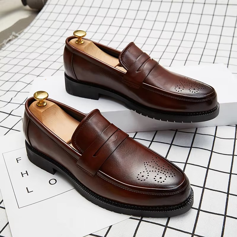 2024 formal shoes men Breathable loafers Shoes new design Big Size Men's Casual Dress Shoes leather pairs for men