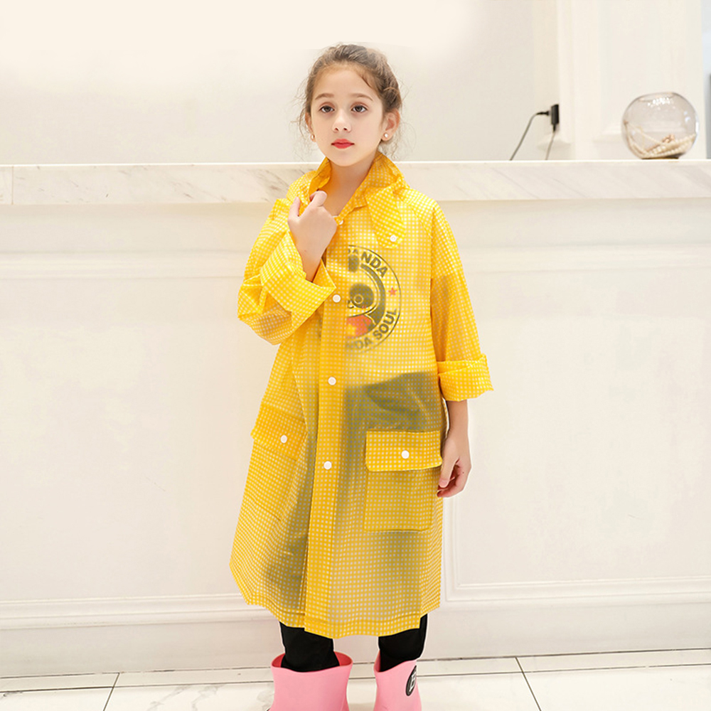 Waterproof Poncho Children Rain Coat Hooded Rainwear Rainsuit Kids Raincoat