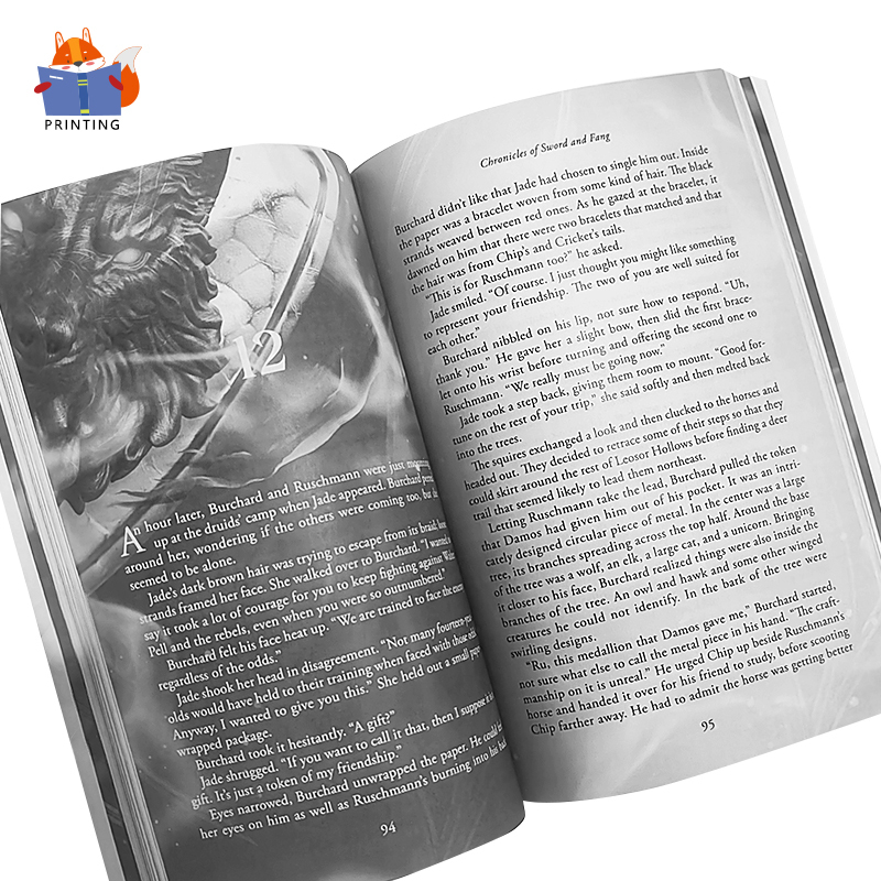 custom Printing PRINT NOVEL on demand Perfect Binding Art Paper & Paperboard Softcover Book graphic novel printing