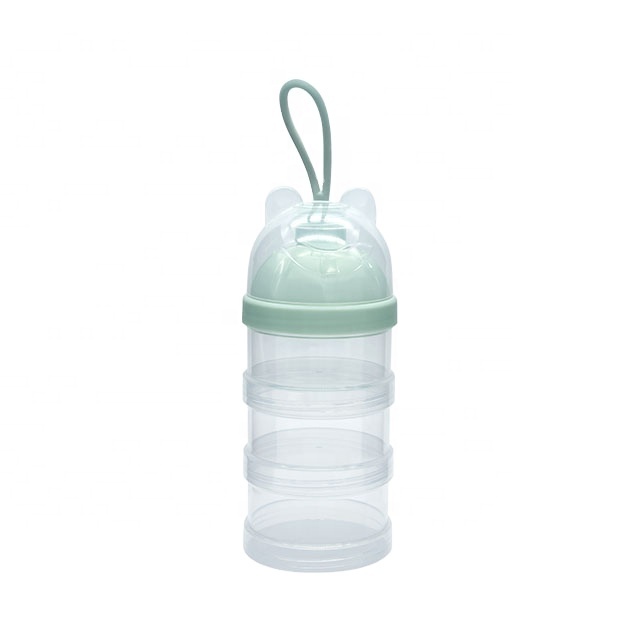 Portable Transparent three grid milk powder box Baby milk powder dispenser Formula storage container Baby food box