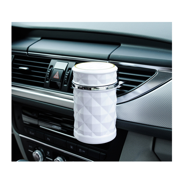 Vehicle Ashtray Front Seat Diamond With Car Trash Can Led Lights