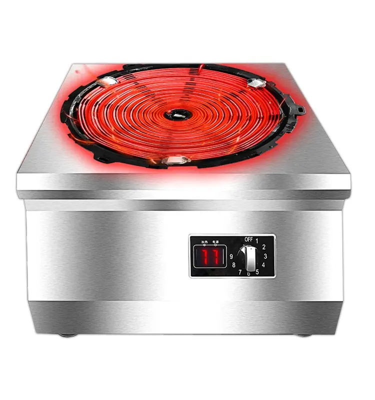 Yawei Commercial Desk Type Induction Cooker 5000W High Power Vertical Plane Multifunctional Soup Stove