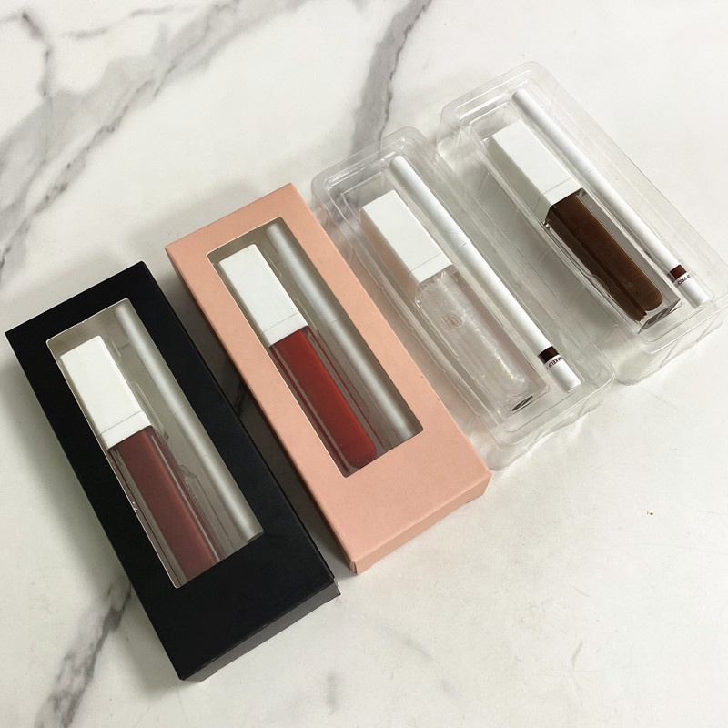 Waterproof Lipgloss with lipliner set custom your own logo shimmer glossy matte Lip Gloss lipliner set