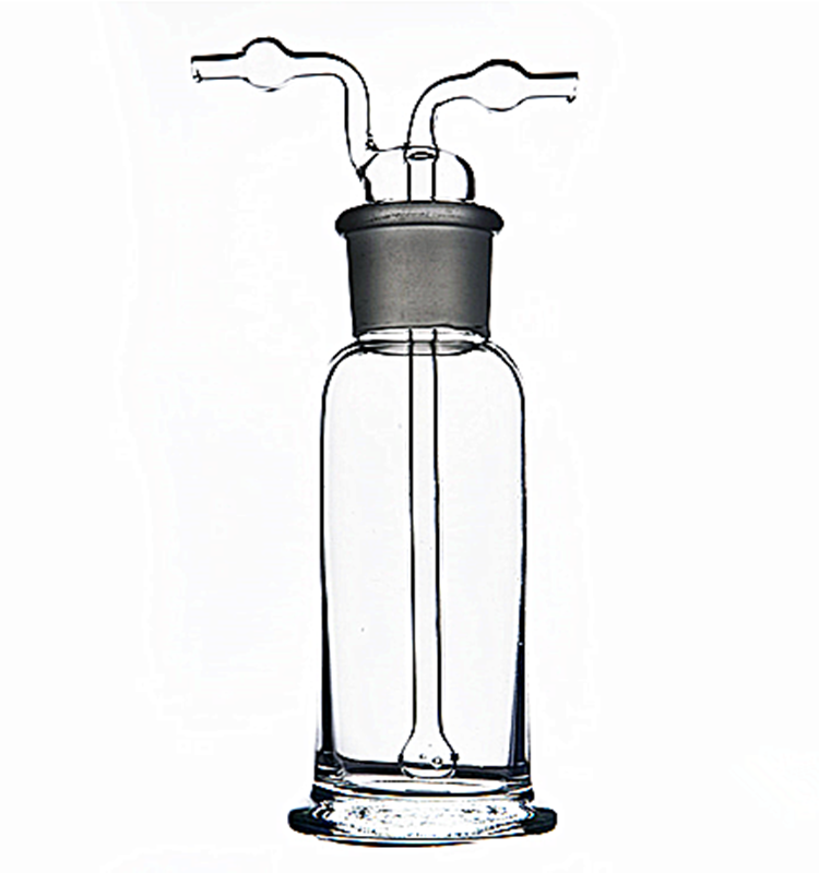 Подгонянный 250ml 500ml Высококачественная стеклянная бутылка для мытья газа лаборатории