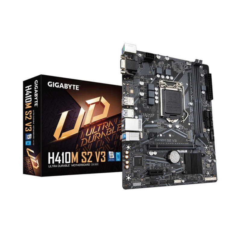 Материнская плата Gigabyte H410M S2 V3 LGA 1200 MATX игровая материнская плата для ПК поддерживает процессоры 10-го поколения серии Intel Core