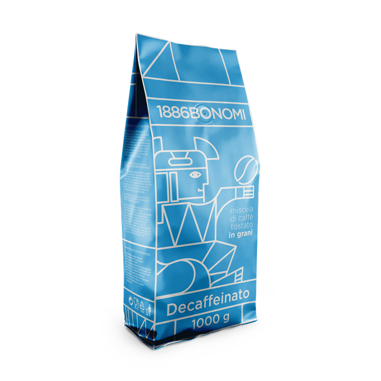 Decaffeinato BONOMI 1 кг кофейные зерна, кофейные зерна, среднее приготовление эспрессо, кофейные зерна