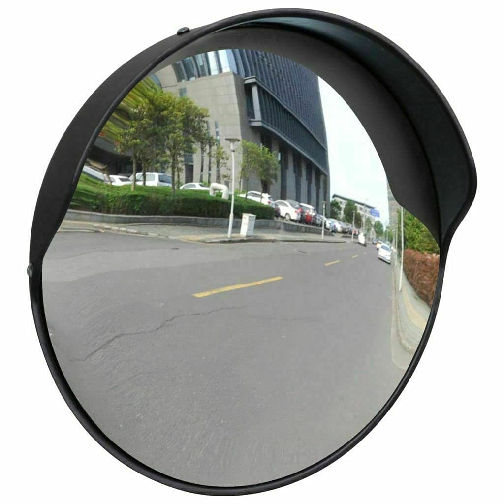 Convex Traffic Mirror for Driveway, Warehouse and Garage Safety or Store and Office Security, with Adjustable Wall Fixing