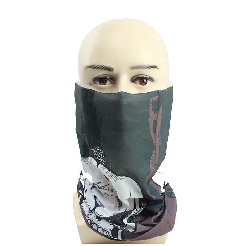 Cooling Fishing Face Shield Bandana Head Scarf Full Face Cover Headwear Multifunctional Custom Design Printed Tubular Bandana