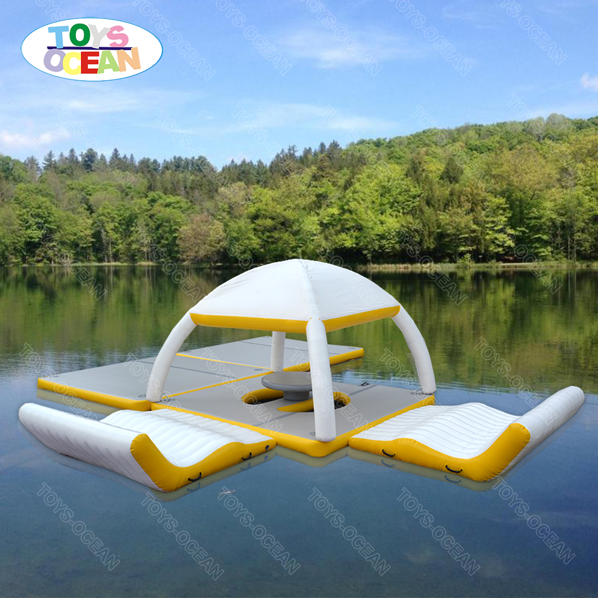 2021 новая надувная водная платформа, надувная док для отдыха на воде, плавающая палатка на острове